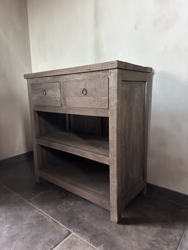 Sidetable Kota 2-Lades 80 cm Driftwood - Afbeelding 4