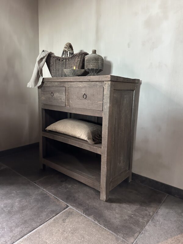 Sidetable Kota 2-Lades 80 cm Driftwood - Afbeelding 5