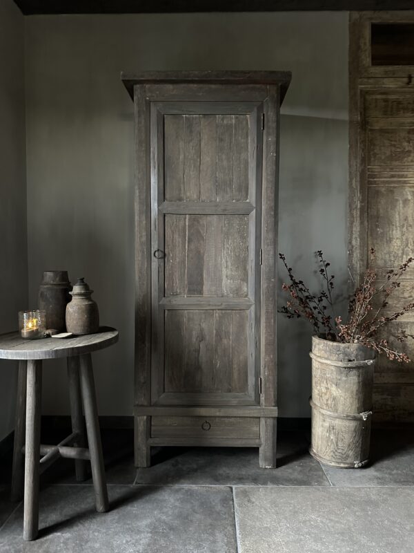 Hoge Kast BARI Met Lade Driftwood - Afbeelding 2