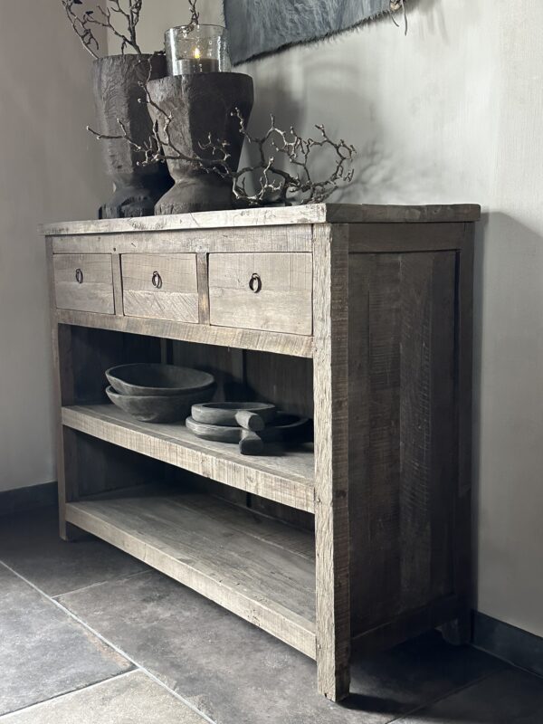 Sidetable KOTA 3-Lades 120 cm Driftwood Collectie - Afbeelding 7